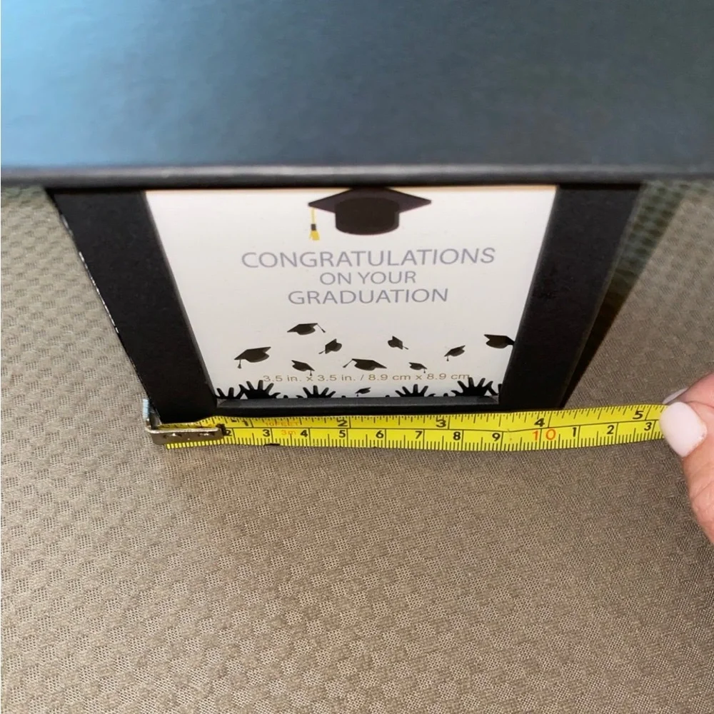Black Minimalist Picture Frame with Graduation Theme